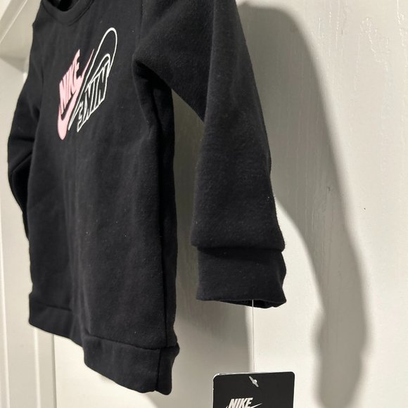 NIKE ARTIC PUNCH & BLACK WITH SWOOSH SWEAT TOP - Picture 5 of 11